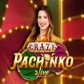 Crazy Pachinko online game logo by Evolution on vinci-spins.net