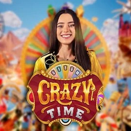 Crazy Time logo by Evolution at Vincispin CasinoCrazy Time
