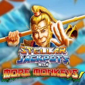 Official Jackpots logo: Stellar Jackpots with More Monkeys by Lightning Box Game at Vincispin Casino