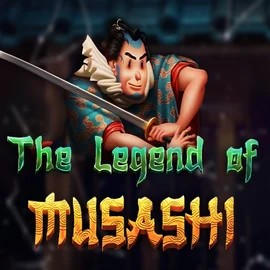 The Legend of Musashi slot logo by Peter & Sons at Vincispin Casino